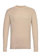 Onsmason Reg 5 Cable Crew Knit Tops Knitwear Round Necks Beige ONLY & ...