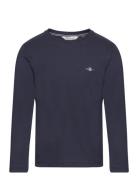 Shield Ls T-Shirt Tops T-shirts Long-sleeved T-shirts Navy GANT
