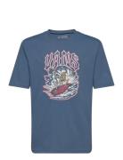 Surfin Skeleton Ss Sunshirt Sport T-shirts Short-sleeved Blue VANS