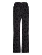 Moreski Unikko Bottoms Trousers Straight Leg Black Marimekko