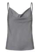 Satinasbzlumen Top Tops Blouses Sleeveless Grey Bzr