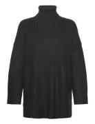 Shadow Knit Tops Knitwear Turtleneck Black Moshi Moshi Mind