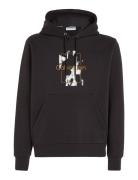 Camo Logo Hoodie Tops Sweat-shirts & Hoodies Hoodies Black Calvin Klei...