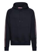 Global Stripe Hoodie Tops Sweat-shirts & Hoodies Hoodies Navy Tommy Hi...