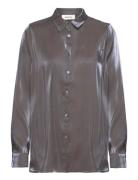 Ferronmd Shirt Tops Shirts Long-sleeved Grey Modström