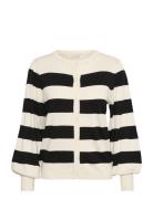 Kalizza Striped Cardigan Tops Knitwear Cardigans Black Kaffe