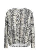 Sc-Biara Aop Tops Blouses Long-sleeved Grey Soyaconcept