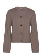 Elise Wool Cardigan Tops Knitwear Cardigans Brown Marville Road