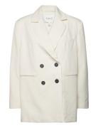 Yasbikka Ls Blazer Blazers Double Breasted Blazers White YAS