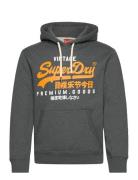 Vl Duo Hood Tops Sweat-shirts & Hoodies Hoodies Grey Superdry