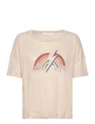 Raen Rainbow Light Tops T-shirts & Tops Short-sleeved Beige Lois Jeans