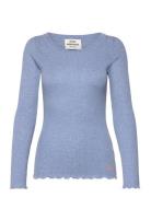 Pointella Troja Tee Ls Tops T-shirts & Tops Long-sleeved Blue Mads Nør...