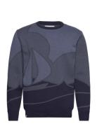 Sailaway Knit Tops Sweat-shirts & Hoodies Sweat-shirts Blue Makia