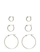 Pcbelinda 3-Pack Creol Set Basic Flow Accessories Jewellery Earrings H...