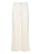 Catherin High-Rise Culotte Jeans Bottoms Jeans Flares Cream Mango