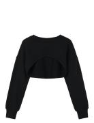 Nlfbaja Ls Shrug Tops Sweat-shirts & Hoodies Sweat-shirts Black LMTD