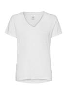 V Neck Tee Tops T-shirts & Tops Short-sleeved White Lee Jeans