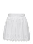 Onllou Life Emb Flowy Skirt Ptm Lyhyt Hame White ONLY