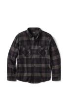 Bowery L/S Flannel Tops Shirts Casual Grey Brixton