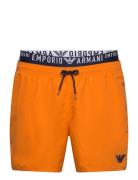 Mens Woven Boxer Uimashortsit Orange Emporio Armani