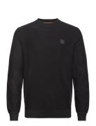 Anion Tops Knitwear Round Necks Black BOSS