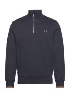 Half Zip Sweatshirt Tops Sweat-shirts & Hoodies Sweat-shirts Navy Fred...