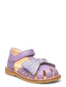 Sandals - Flat - Closed Toe Shoes Summer Shoes Sandals Purple ANGULUS