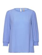 Sc-Calypso Tops Blouses Long-sleeved Blue Soyaconcept