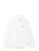 Shield Oxford Bd Shirt Tops Shirts Long-sleeved Shirts White GANT