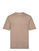 Jjniel Tee Ss Crew Neck Tops T-shirts Short-sleeved Beige Jack & J S