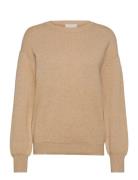 Lupi Strik Pullover Tops Knitwear Jumpers Beige Minus