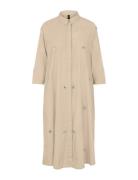 Yascrystal 3/4 Midi Dress S. - Ex Polvipituinen Mekko Beige YAS