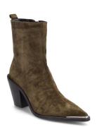 Women Boots Shoes Boots Ankle Boots Ankle Boots With Heel Khaki Green ...