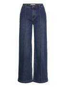 Jeans Bottoms Trousers Wide Leg Blue Sofie Schnoor