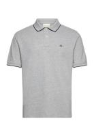 Framed Tipping Ss Polo Tops Polos Short-sleeved Grey GANT