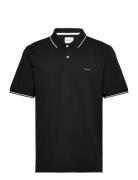 Tipping Ss Pique Polo Tops Polos Short-sleeved Black GANT