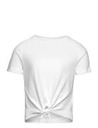 Kognew May Life S/S Knot Top Jrs Tops T-shirts Short-sleeved White Kid...