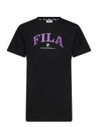 Lathen Graphic Tee Dress Sport T-shirts Short-sleeved Black FILA