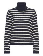 Callunapw Pu Tops Knitwear Turtleneck Navy Part Two