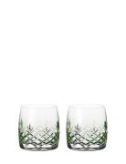 Crispy Aqua Emerald - 2 Pcs. Home Tableware Glass Drinking Glass Green...