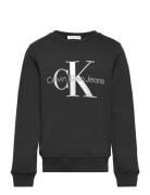 Ck Monogram Terry Cn Tops Sweat-shirts & Hoodies Sweat-shirts Black Ca...