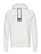 Shield Hoodie Tops Sweat-shirts & Hoodies Hoodies White GANT