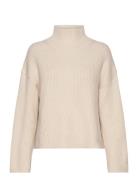 Angelinepw Pu Tops Knitwear Jumpers Beige Part Two