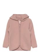 Jacket Ears Soft Wool Tops Sweat-shirts & Hoodies Hoodies Pink Hutteli...