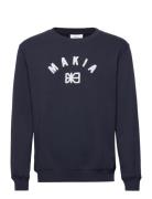 Brand Sweatshirt Tops Sweat-shirts & Hoodies Sweat-shirts Navy Makia