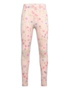 Leggings Aop Flowers Bottoms Leggings Pink Lindex