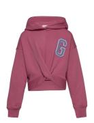 Twisted Sweat Hoodie Tops Sweat-shirts & Hoodies Hoodies Pink GANT