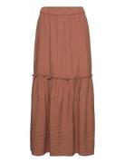 Skirt Andrea Pitkä Hame Brown Lindex