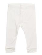 Leggings - Bamboo Bottoms Leggings White Minymo