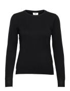 Objthess L/S O-Neck Knit Pullover Noos Tops Knitwear Jumpers Black Obj...